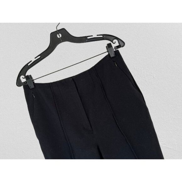 Anthropologie Flared Pants Black Split-Side Leg Size 10 - Picture 6 of 8